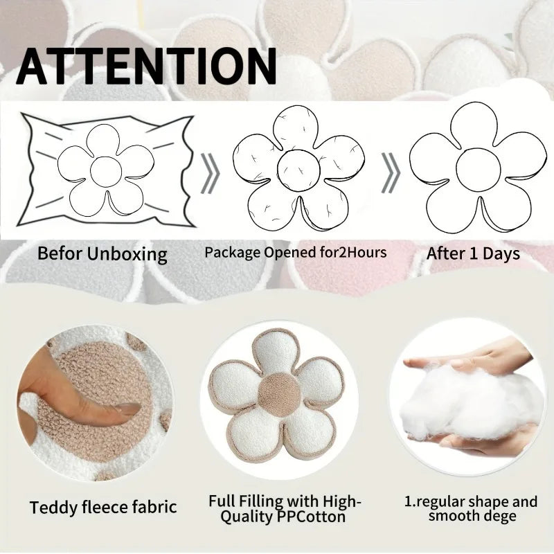 Flower Pillow Sofa Living Room Cushion Sunflower Bay Window Decoration Petal Luxury Bed Headrest Pillow Backrest Pad PP Cotton