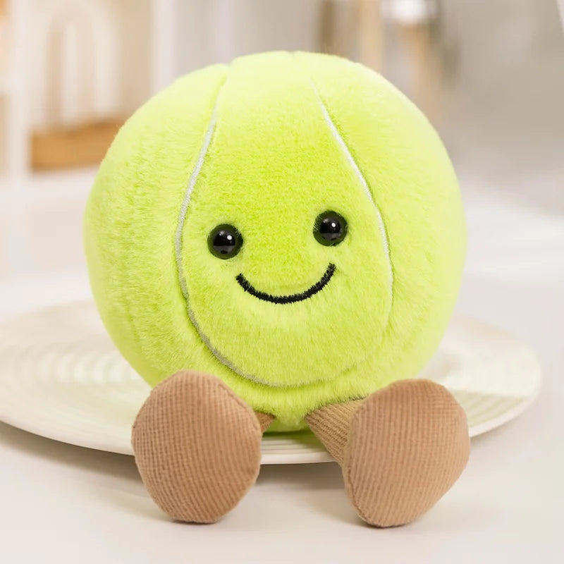 Adorable Basketball Football Tennis Baseball Billiards Plush Toys Soft Stuffed Balls Pillow Christmas Birthday Presents for Boys