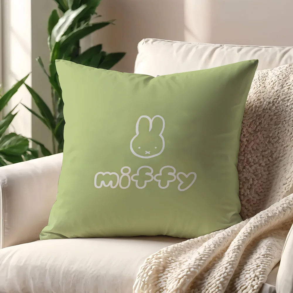 M-Miffy Kawaii cushion cover For Pillow Printing Sofa Decoration Home Car Room Coffee Shop Office Nordic Simplicity
