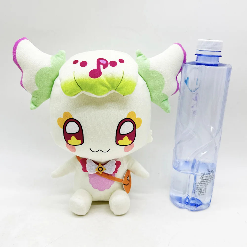 Pretty Cure Plush Toy - 20cm & 10cm Cute Stuffed Animal with Healing Quotes, Pink & Green Kawaii Anime Doll for Kids & Fans
