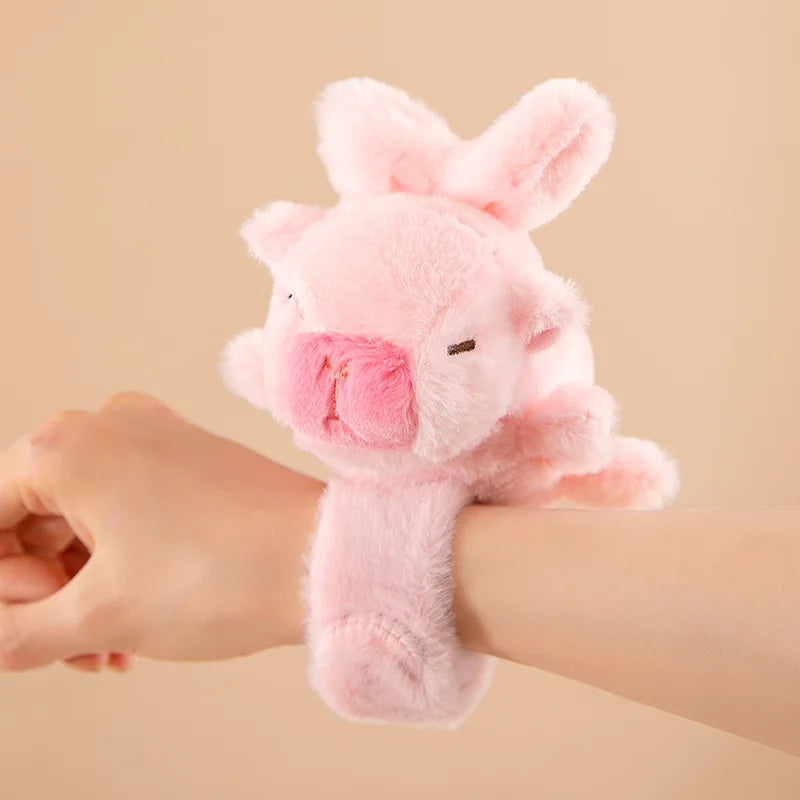 Capybara Plush Snap Bracelet With Pullable Wings Vibrating Keychain Kawaii Animal Toy For Bags Wholesale Cute Gift For Friends