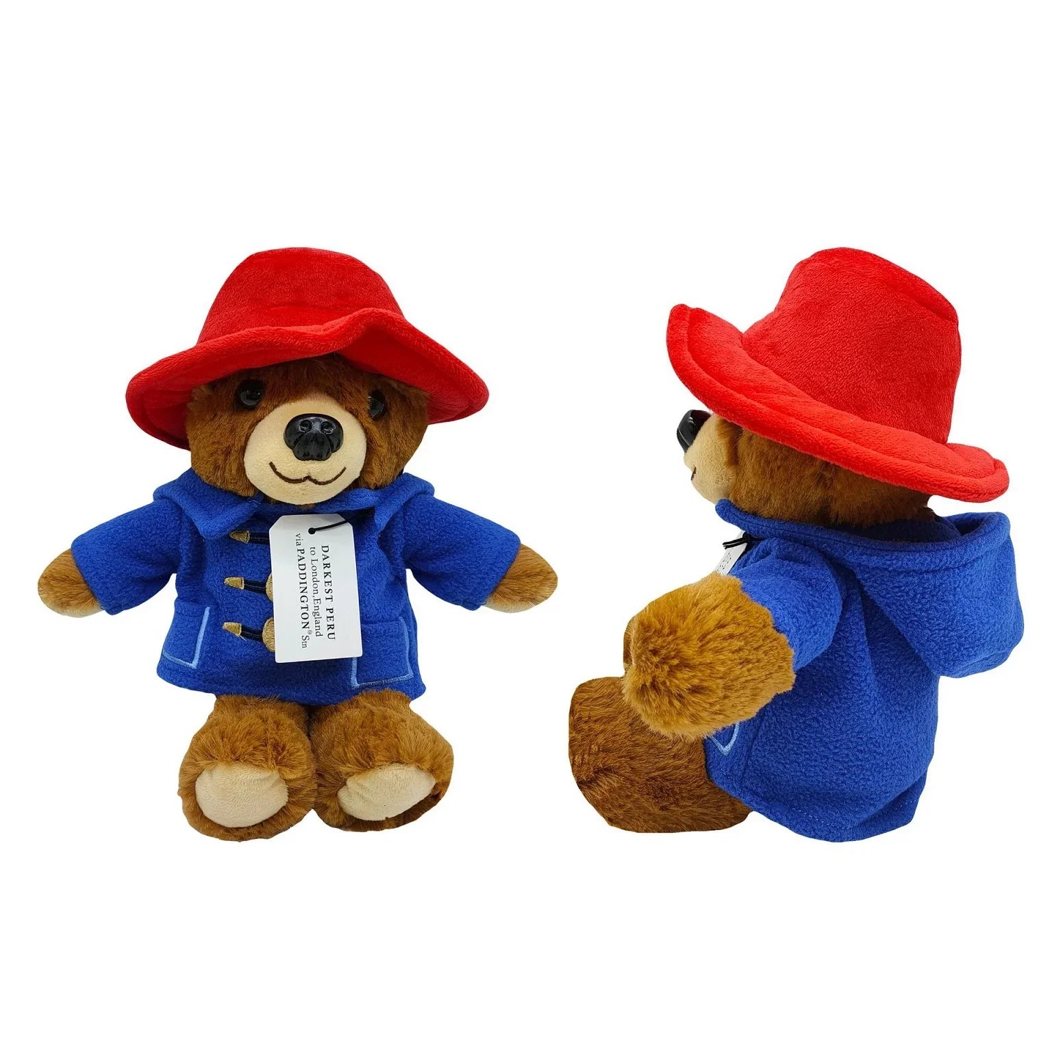 Cartoon Pattine Bear action figure Dish Tie Bear plush doll pendant Children's holiday gift bag decoration cute key chain 10cm
