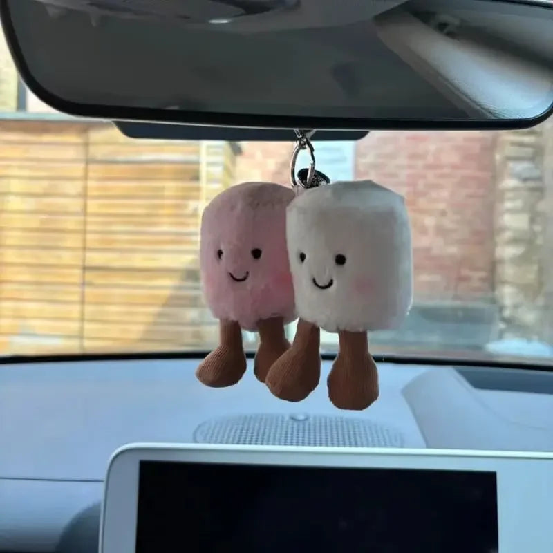 JC Jelly Plush Cat Cotton Candy Two Tone Cute Soft Two Tone Keychain Bag Pendant Plush Accessories Doll Car Pendant Holiday Gift