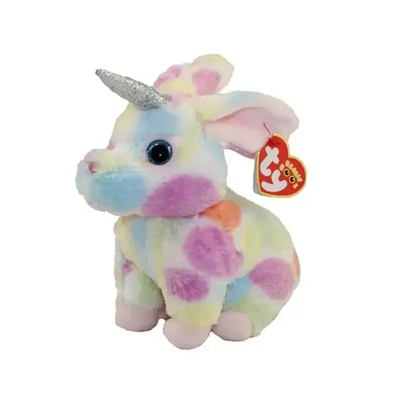 15cm Ty Big Eye Beanie Animals Plush Slick Fox Ferdinand Locky Axolotl  Dexter Icy Seal Heather Cat Children Toy Holiday Gift