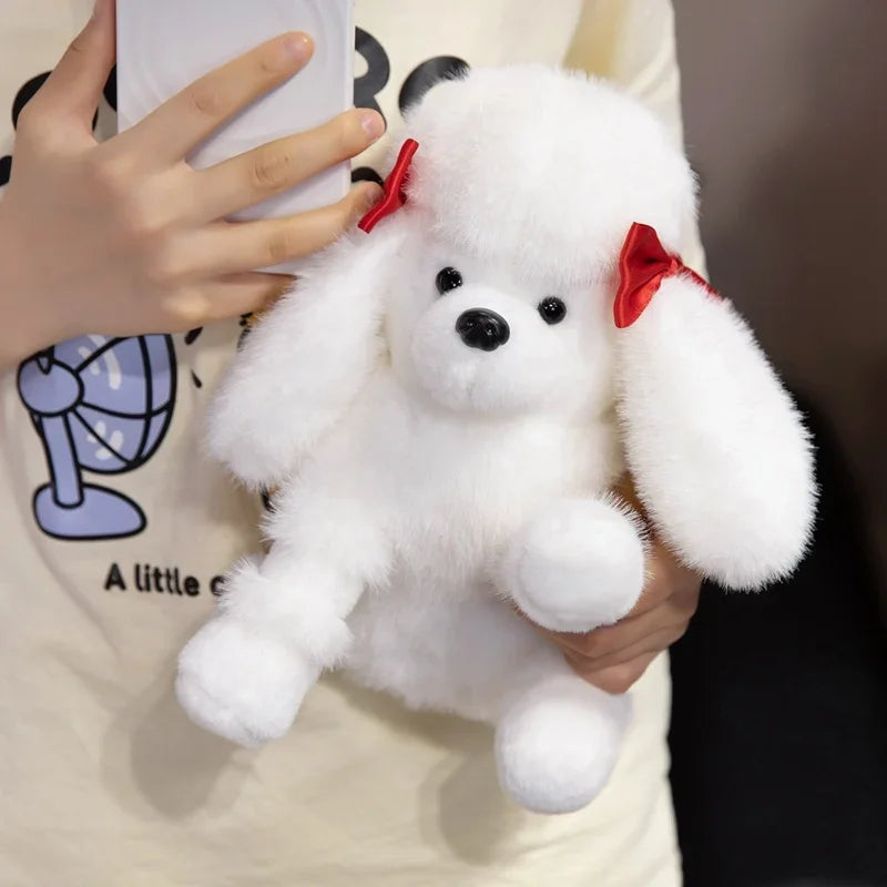Hot Sale Realistic Sitting Poodle Pug Puppy Plush Toys Stuffed Doggy Cute Fluffy Plush Pet Room Decor Children Birthday Gift