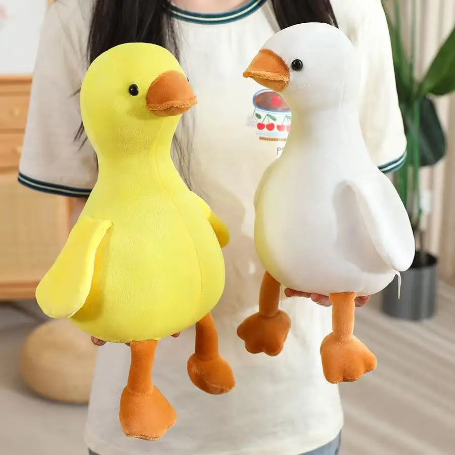 16/35/50cm New Simulation Big Yellow Duck and White Goose Doll Stuffed Plush Toy Cartoon Anime Cute Children's Birthday Gift