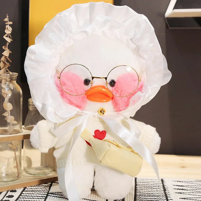 New plush Cute Lafan Duckes Cafe Duckes 30cm Doll Plush Toy Stuffed Soft Doll Kawaii Animal Pillow Birthday Gift for Kids