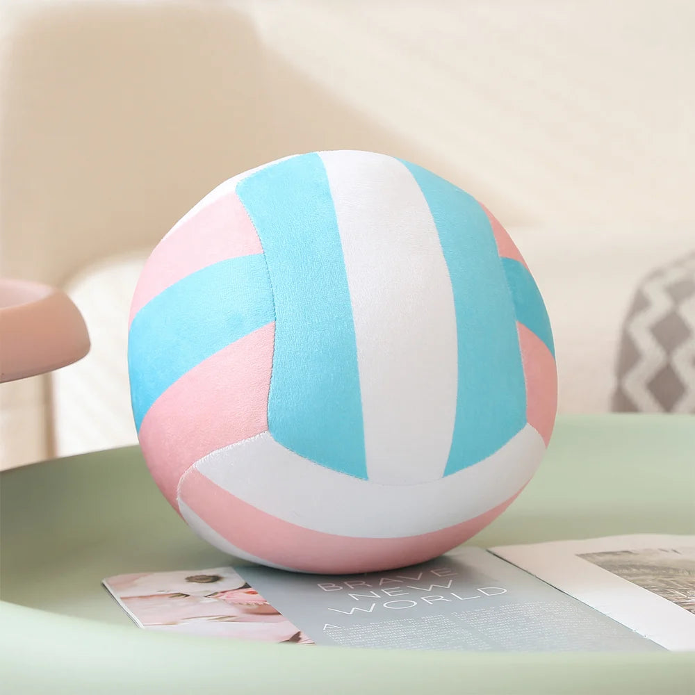 Hot Sale Kawaii Simulation Volleyball Plush Toy Cute Volleyball Props Pillow Accompany Kids Soft Gifts for Girls Boys Room Decor
