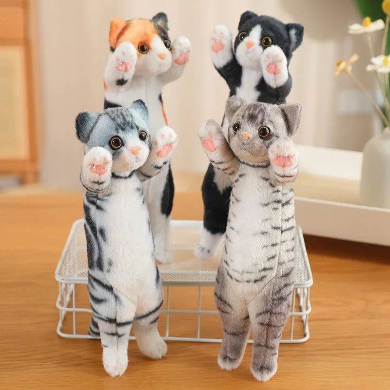25/40/58cm Funny Joy Cute Soft Standing Pose Cat Plush Toys Pause Pillow  Home Decor Doll for Kids Girl Gift