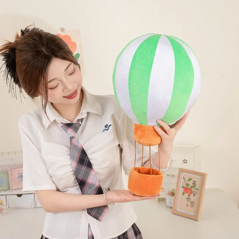 Lifelike Hot Air Balloon Plush Toys Soft Stuffed Colorful Hot Air Balloon Toy Creative Room Decor Funny Children Game Props