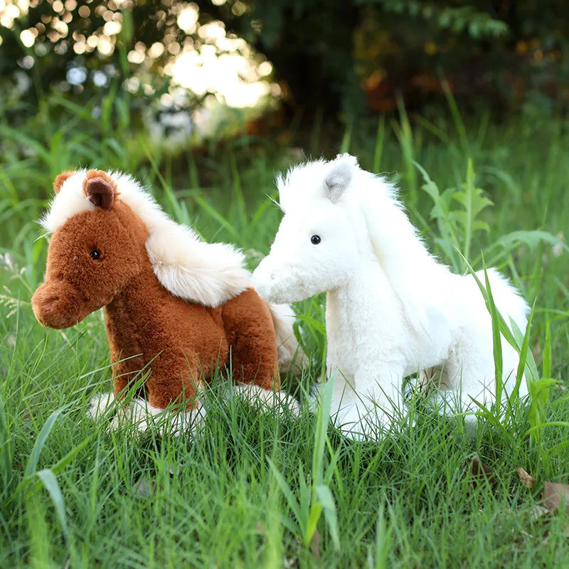 Simulated Horse Plush Dolls Stuffed Animal High Quality Super Realistic Pony Plush Toys Classic Birthday Gift For Children