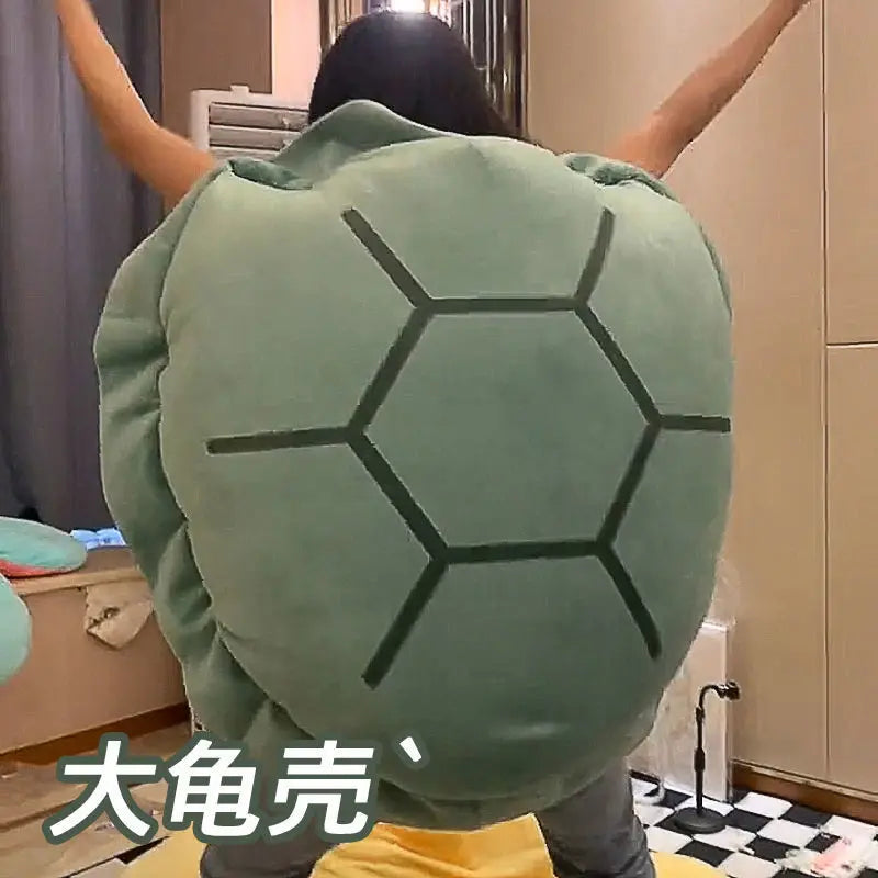 80/100CM Funny Big Turtle Shell Plush Toy Adult Can Wear Sleeping Bag Stuffed Soft Pillow Cushion Creative Gifts For Friends