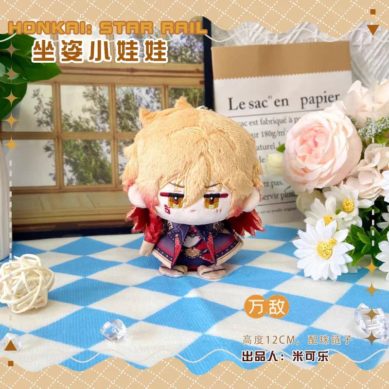 New 10cm Game Honkai: Star Rail Plush Aventurine Dr. Ratio Cute Plush Cartoon Blade Dolls Bag Pendant Keychain Gift