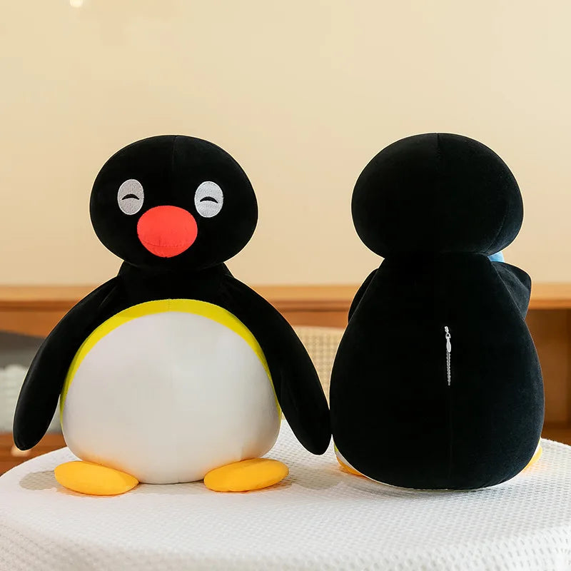 Cute Penguin Plush Toy Creative Cartoon Anime Plushie Stuffted Doll Birthday Gifts for Women Kawaii Fish-hugging Penguin Doll