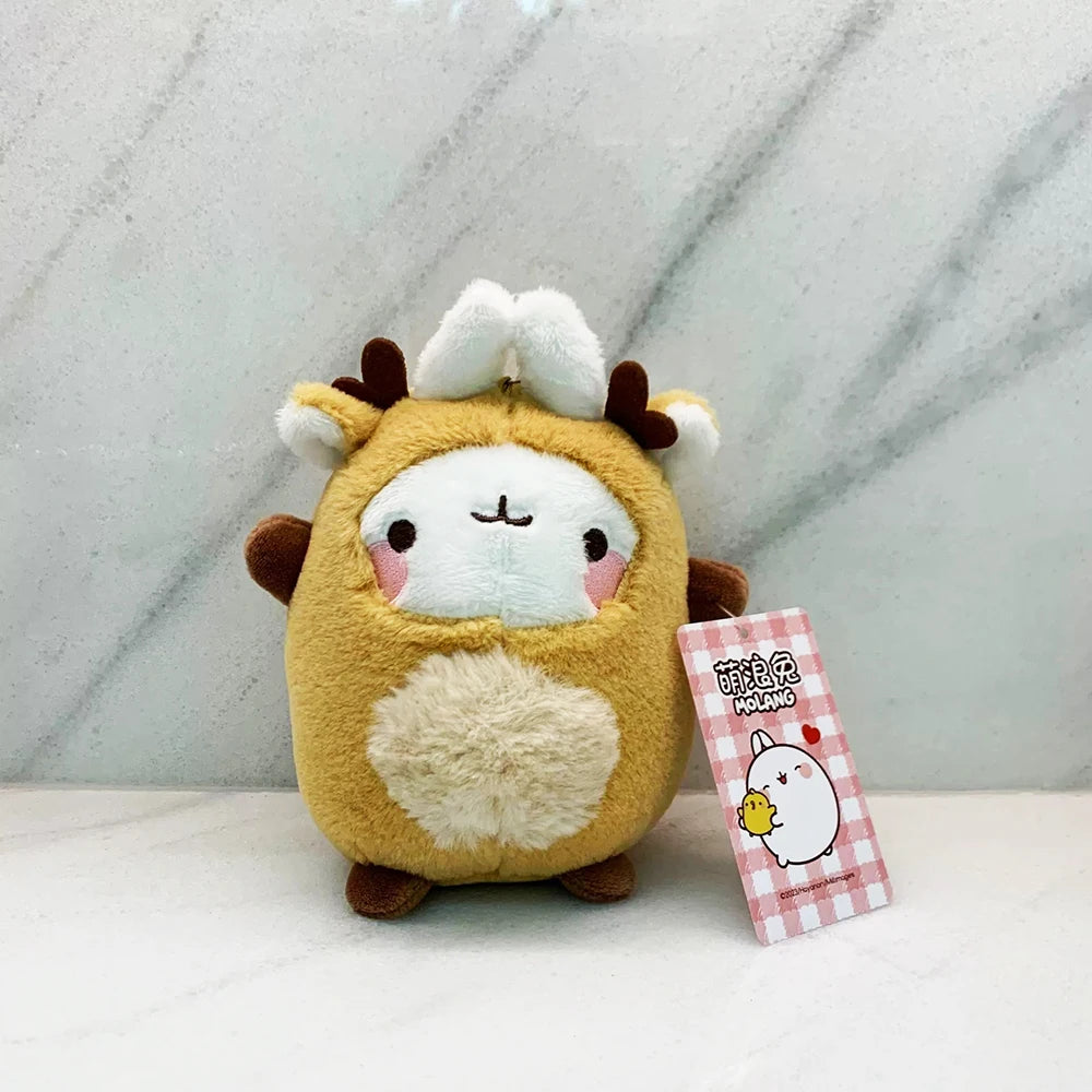 Genuine 11-14cm MOLANG Piu Piu Plush Toy Pendant Cartoon Animal Rabbit Chick Cute Keychain Stuffed Doll for Child Christmas Gift