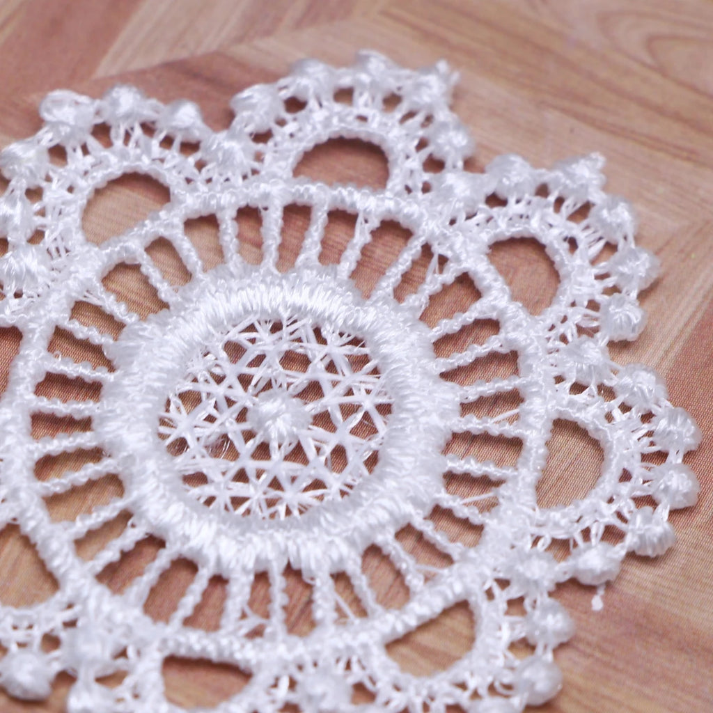 Mini Crochet Lace Doily Coasters for Dollhouse Displays Tea Tables and Handmade Decor