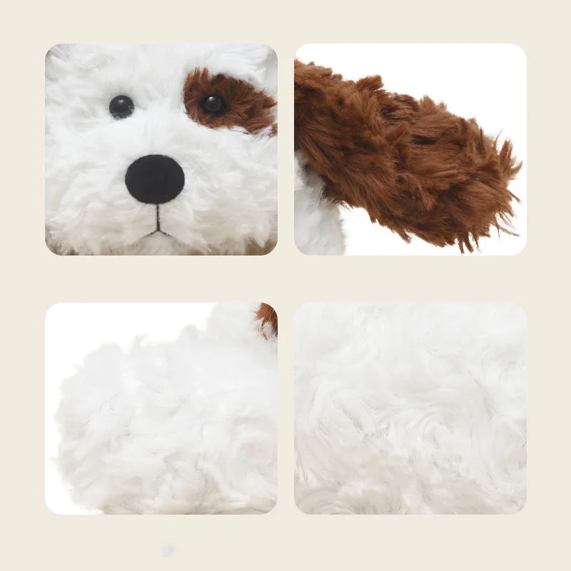 35cm Cute Lying Dog Plush Toys Fluffy Cartoon Puppy Doll Kids Companion Soothing Fun Doll Lovely Room Decor Kid Birthday Gift
