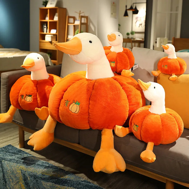 1pc 30cm/11.81in Cute big goose doll doll creative pumpkin duck plush toy funny girlfriend birthday present girl gift