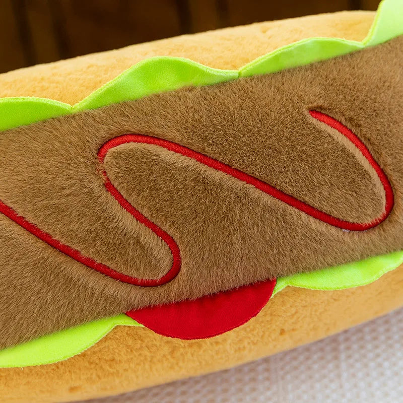 50CM Cartoon Hot Dog Style Capybara Cute Capibara Anime Fluffty Toy Plush Doll Home Decor Desktop Ornament Kids Birthday Gift