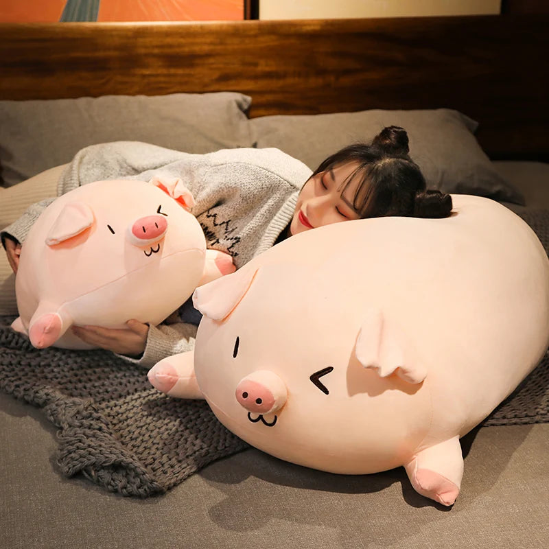 Hot Sale Cartoon Fat  Pink Pig Plush Toy Lovely Soft Animal Pillow Big Doll Stuffed For Boys Girls Birthday Gifts Decoration