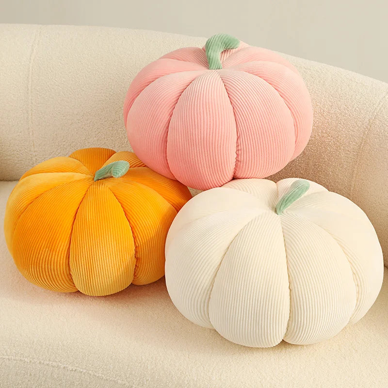 18-35cm Kawaii Simulation Nordic Halloween Pumpkin Plush Toys Lovely Soft Plant Stuffed Doll Holidays Props Decor Throw Pillow
