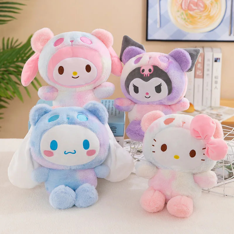 Sanrio Anime Sanriod Toys Kawaii Kuromi My Melody Cinnamorol Plush Soft Stuffed Animals Doll Plushie Pillow Xmas Gift Decor