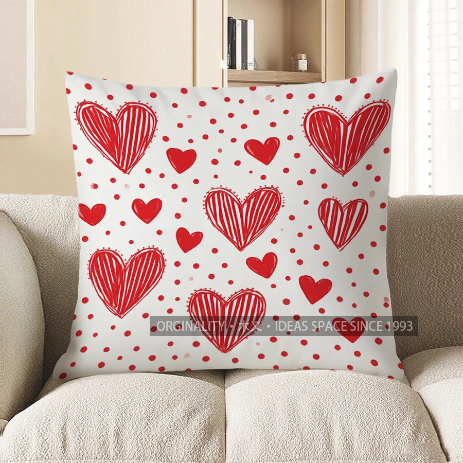 Sweetheart Bows Printed Pillow Cover