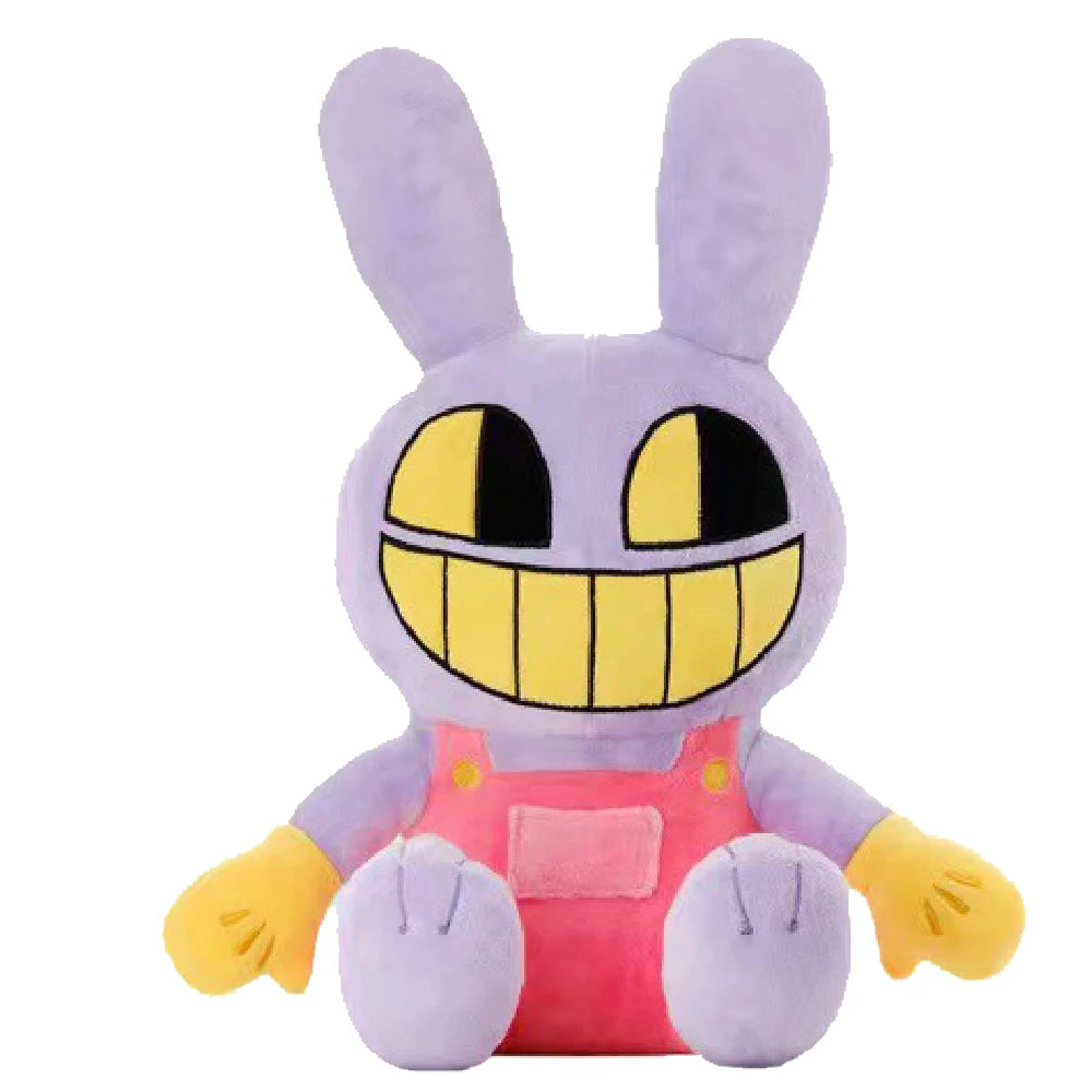 "The Amazing Digital Circus Rabbit Plush - 18cm Soft Lavender Stuffed Bunny with Healing Quotes, Cute Plush Toy for Fans & Gifts"