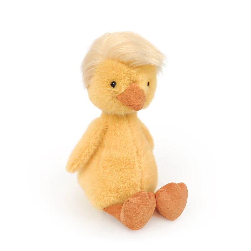 26cm Funny Yellow Duck Plush Toy Homemade hairstyle Duck Plush Doll for Boys And Girls To Accompany Sleeping Gifts Brithday Gift