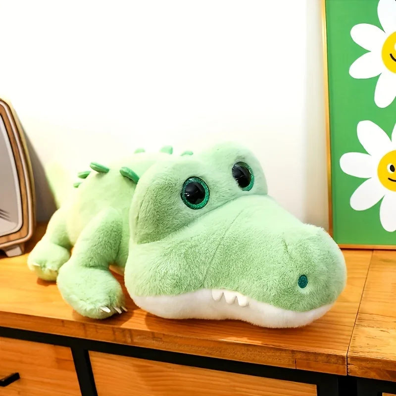 35cm Cute crocodile plush toy, cute plush with big eyes, Kawaii, the most suitable plush toy for bedroom and living room