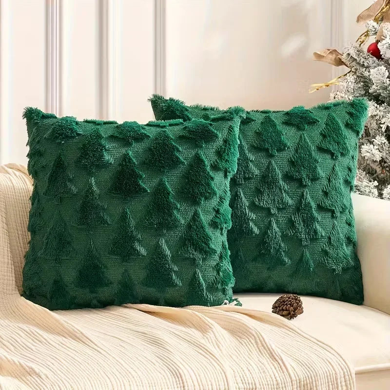 Evergreen Christmas Tree Pillow Cover – 45 × 45 cm