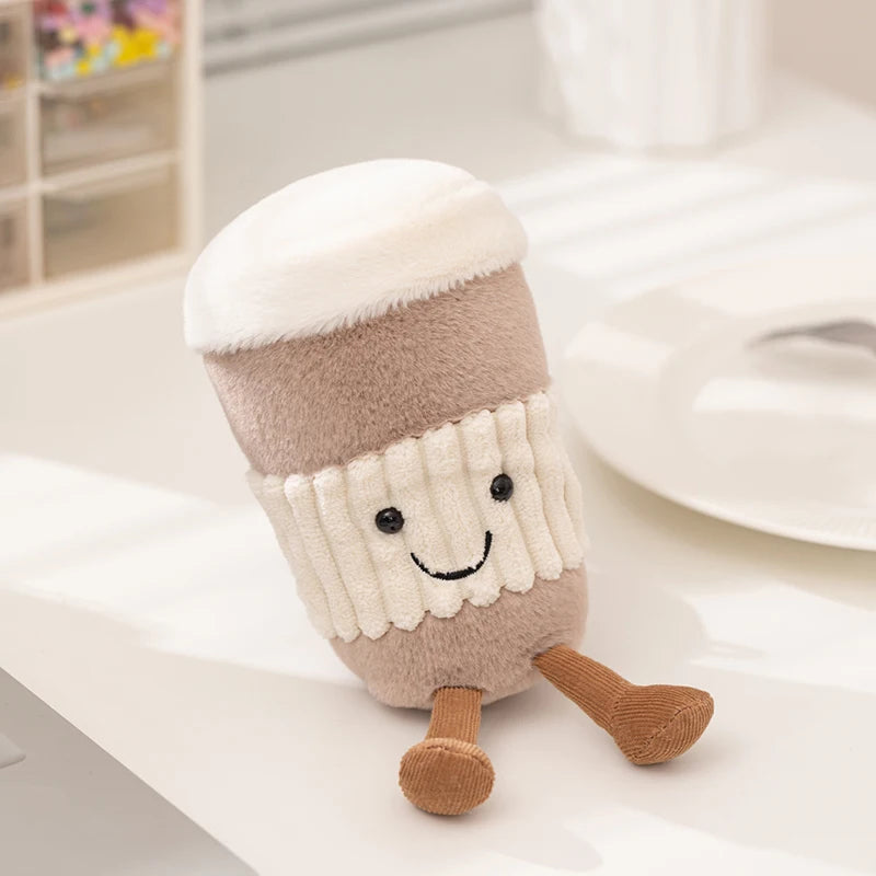 Cartoon Fun Hot Sell Cookie Plush Doll Pentant Cake Baguette Cinnamon Teapot Coffee Cup Plush Toy Home Decor Gift For Children