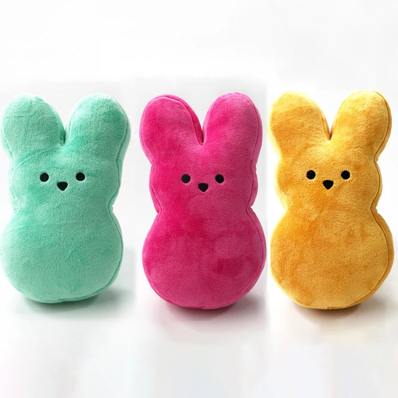 3pcs Peeps Easter Bunny Plush Toy Hand Figure car Ornament Doll mini rabbit Birthday Gift Short Plush PP Cotton Sofa decorations