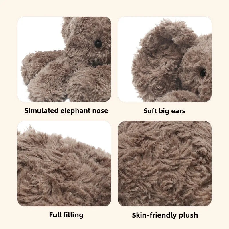 35CM Little elephant plush toys, cute dolls, sleeping throw pillows, cloth dolls, birthday gift dolls for girls