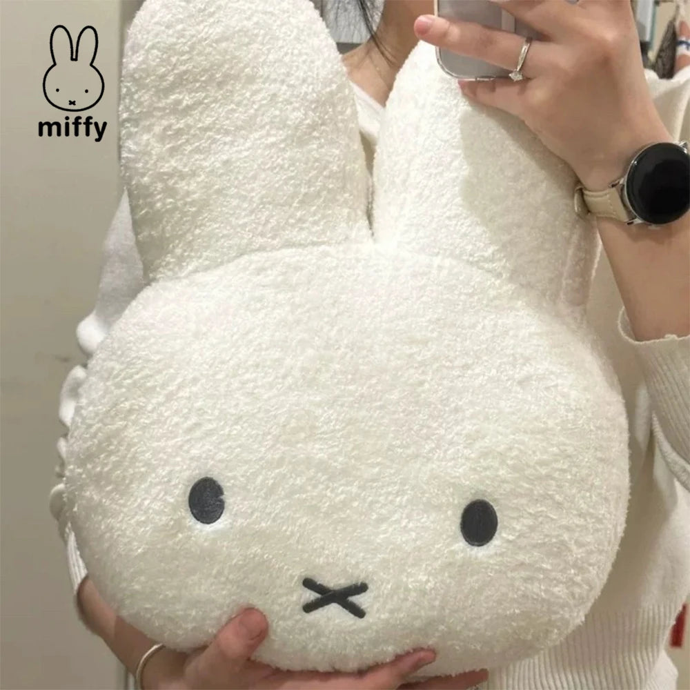 Kawaii Miffy Plush Pillow Cute Sweet Doll Toy Creative Room Decoration Cartoon Ornament Birthday Christmas Gift