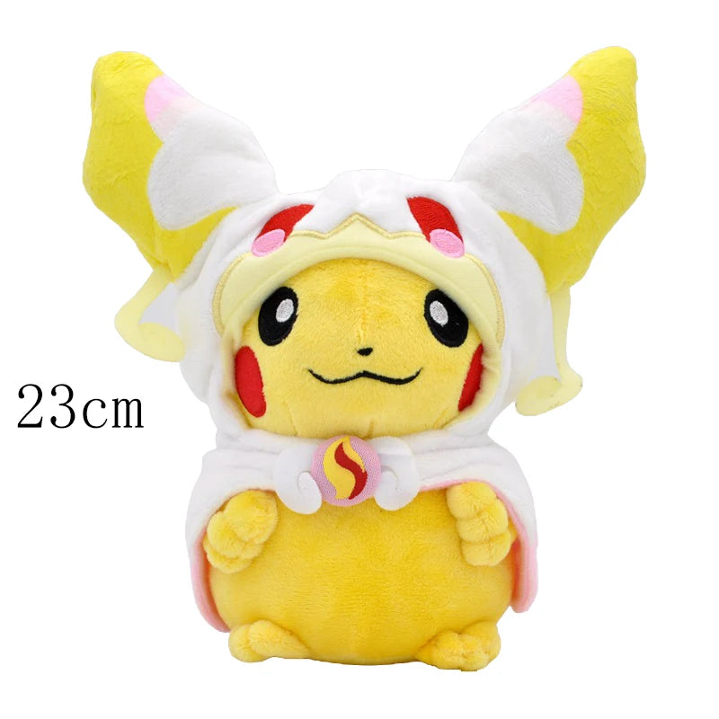 Cosplay Pikachu Pokemon Plush Eevee Charizard Snorlax Garchomp Tyranitar Hydreigon Ampharos Stuffed Doll Toy For Kid Miniso Gift