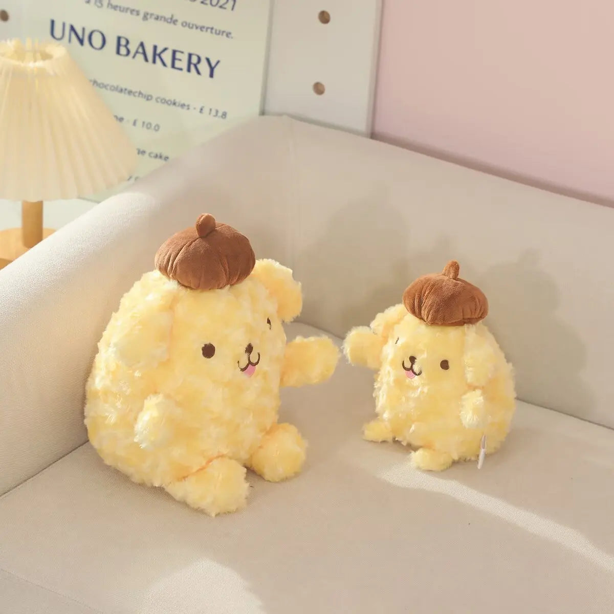 Sanrio Pom Pom Purin Plush Pillow Cute Comfortable PomPomPurin Stuffed Sofa Cushion Home Decor Xmas Gifts For Girl