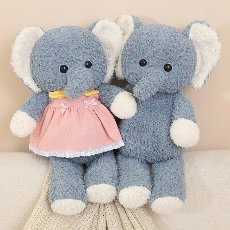 50cm Cute Doll with Clothes That Can Be Removed Rabbit Bear, Elephant, Plush Toy Pillow Doll for Boy and Girl Baby Comfort Doll