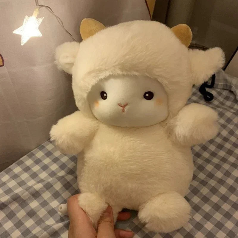 25CM Super Cute Sheep Plush Doll | Kawaii Rabbit & Alpaca Stuffed Animals | Soft Plush Toys & Pillows for Birthday/Wedding Party Decor & Throws