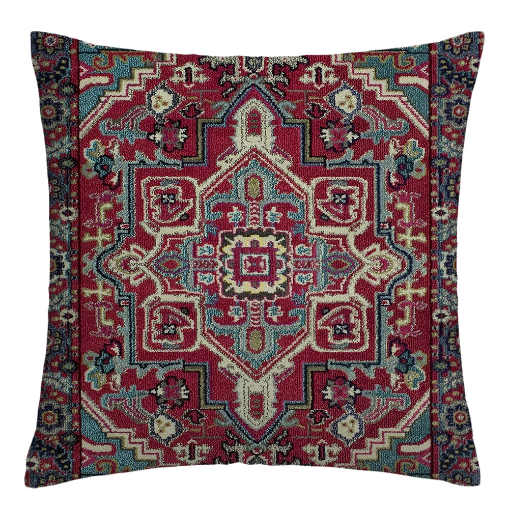 Moroccan Ethnic Patterned Decorative Throw Pillow Cover 2D Printed Polyester Cushion Case 40x40 45x45 50x50  for Sofa Home Decor