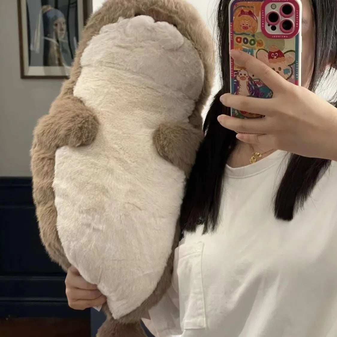 Kawaii Cartoon Sea Creature Sea Otter Plush Doll Pillow Blue Seal Sea Otter Stuffed Animal Birthday Gift For Boys And Girls