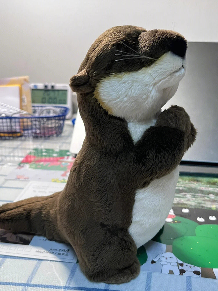 18cm Cute Otter Plush Toy Japanese Style Stuffed Animal Praying Otter Plushies Kawaii Doll For Girl Plush Otter Xmas Gifts