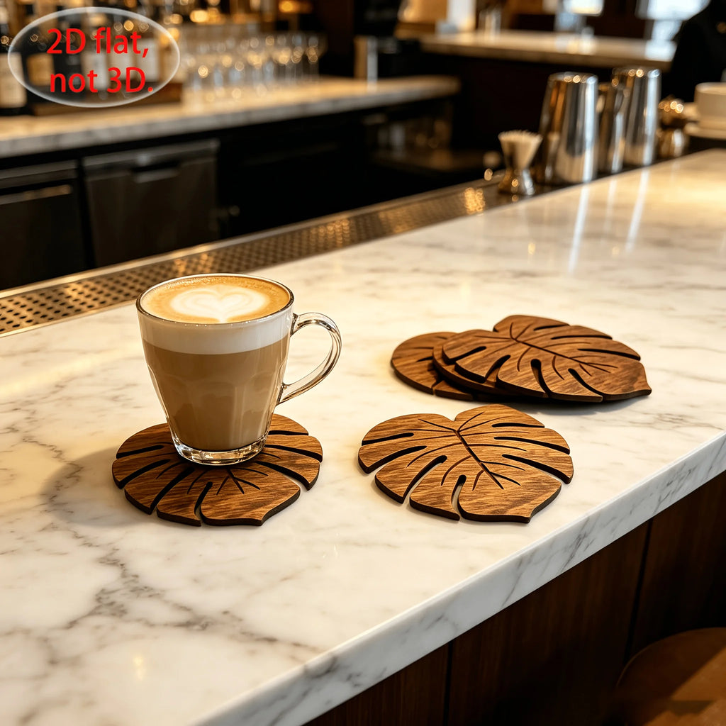 Turtle Shell Wooden Drink Coasters, Choice of 2 or 5 Cup Mats for Playful Coffee Tables and Nature-Inspired Home Decor