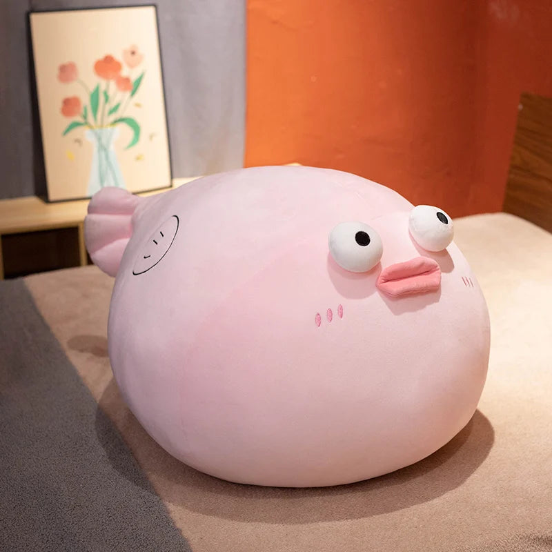 Real Life Pufferfish Plush Toy Lifelike Sea Animals Puffer Fish Soft Stuffed Pillow Aquarium Decor Dolls Creative Gifts For Kids