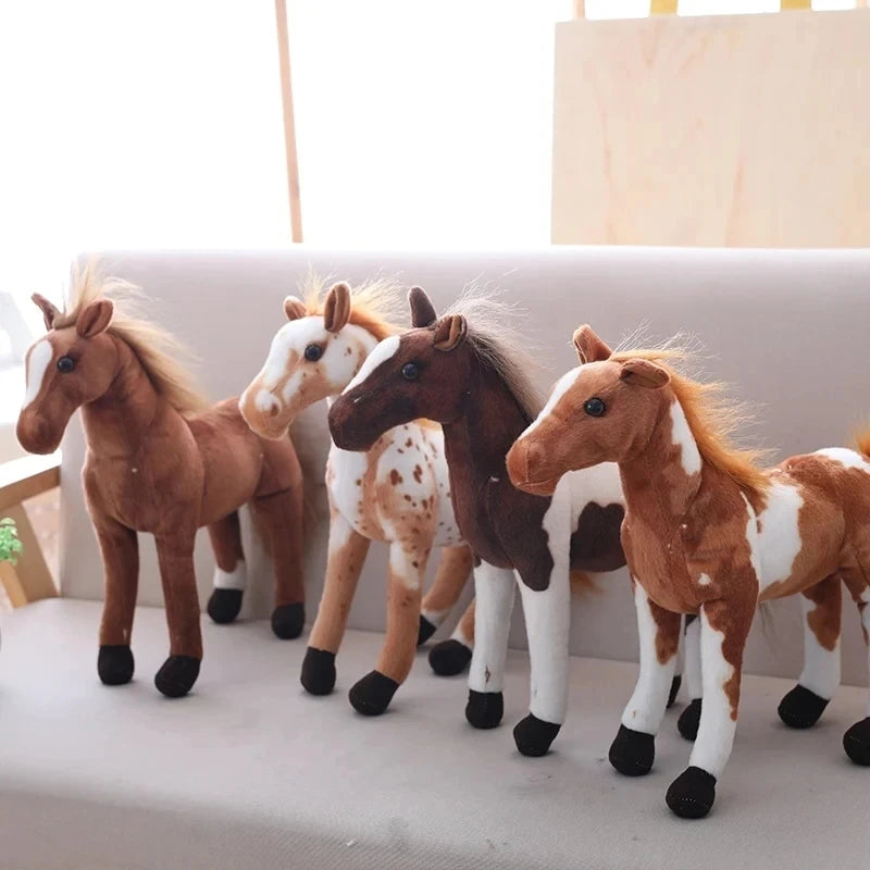28cm Cute Creative Cartoon Simulation Horse Plush Toy Doll Home Decoration Ornaments Children Kawaii Toy Boyfriend Birthday Gift