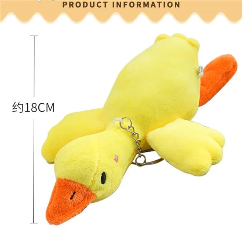15cm Big Goose Plush Toy Cute Pendant  Stuffed Animal Bag Doll Keychain For Girls Christmas Gift Wedding Party Decor 3 Color