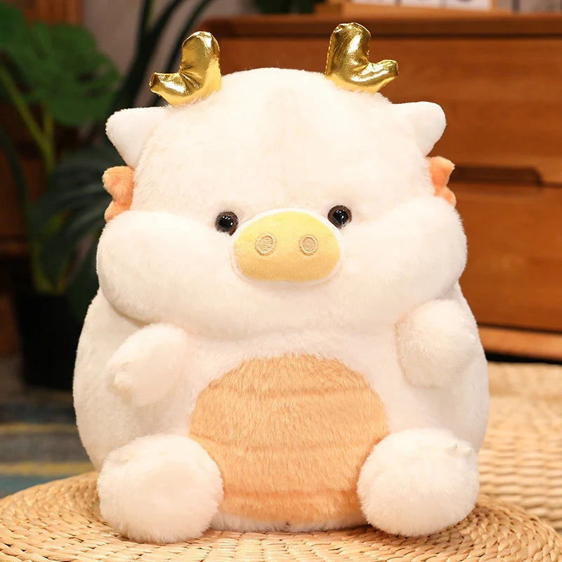 30cm/11.81in Kawaii Funny Pig & Dragon Plush Toy, Stuffed Soft Animal Piggy DollThrow Pillow Cushion, Funny Birthday Xmas Gift F