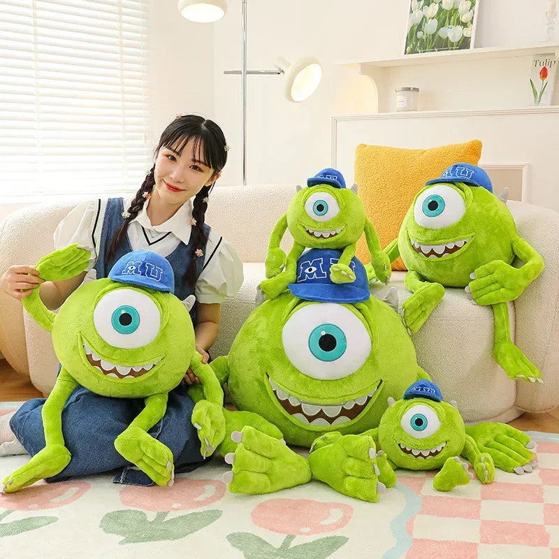 Kawaii Disney Monster University Mike Wazowski Plush Doll Stuffed Throw Pillow Sofa Back Cushion Room Decoration Toys Gifts