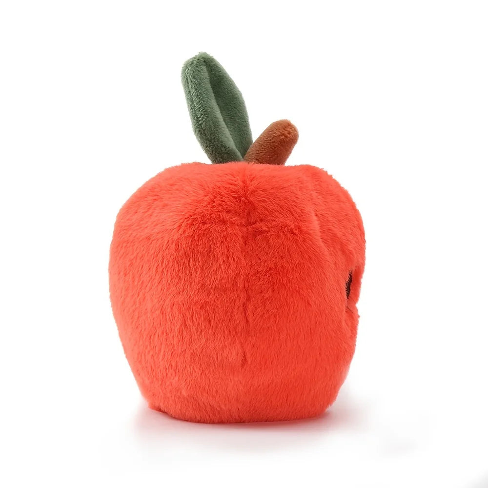 10cm Baby Sensory Cognition Plush Toy Simulation Red Apple Cute Expression Orchard Fruit Series Home Ornament Creative Fruit Toy