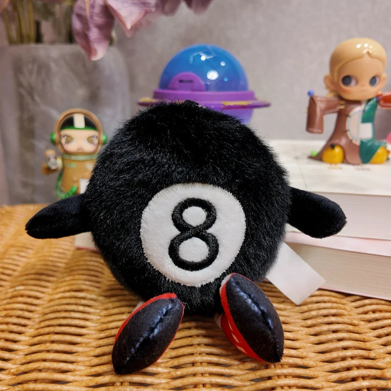 Cute Basketball Football Tennis Baseball Billiards Plush Toy Ball Keyring Soft Stuffed Ball Pillow Player Souvenir Birthday Gift